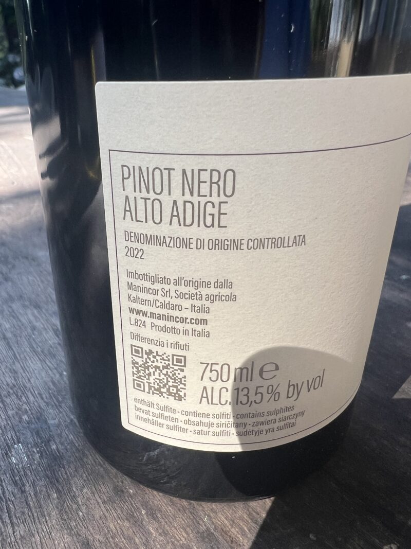 Manincor Mason Pinot Nero Alto Adige DOC - Image 2