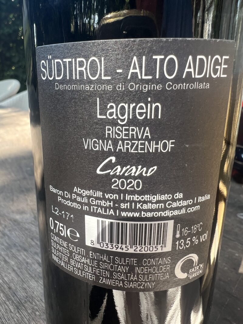 Baron di Pauli Carano Alto Adige DOC - Image 2