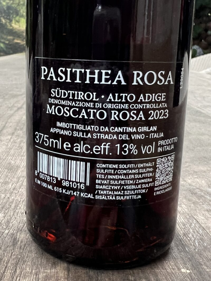 Girlan Pasithea Rosa Moscato Rosa Alto Adige DOC - Afbeelding 2