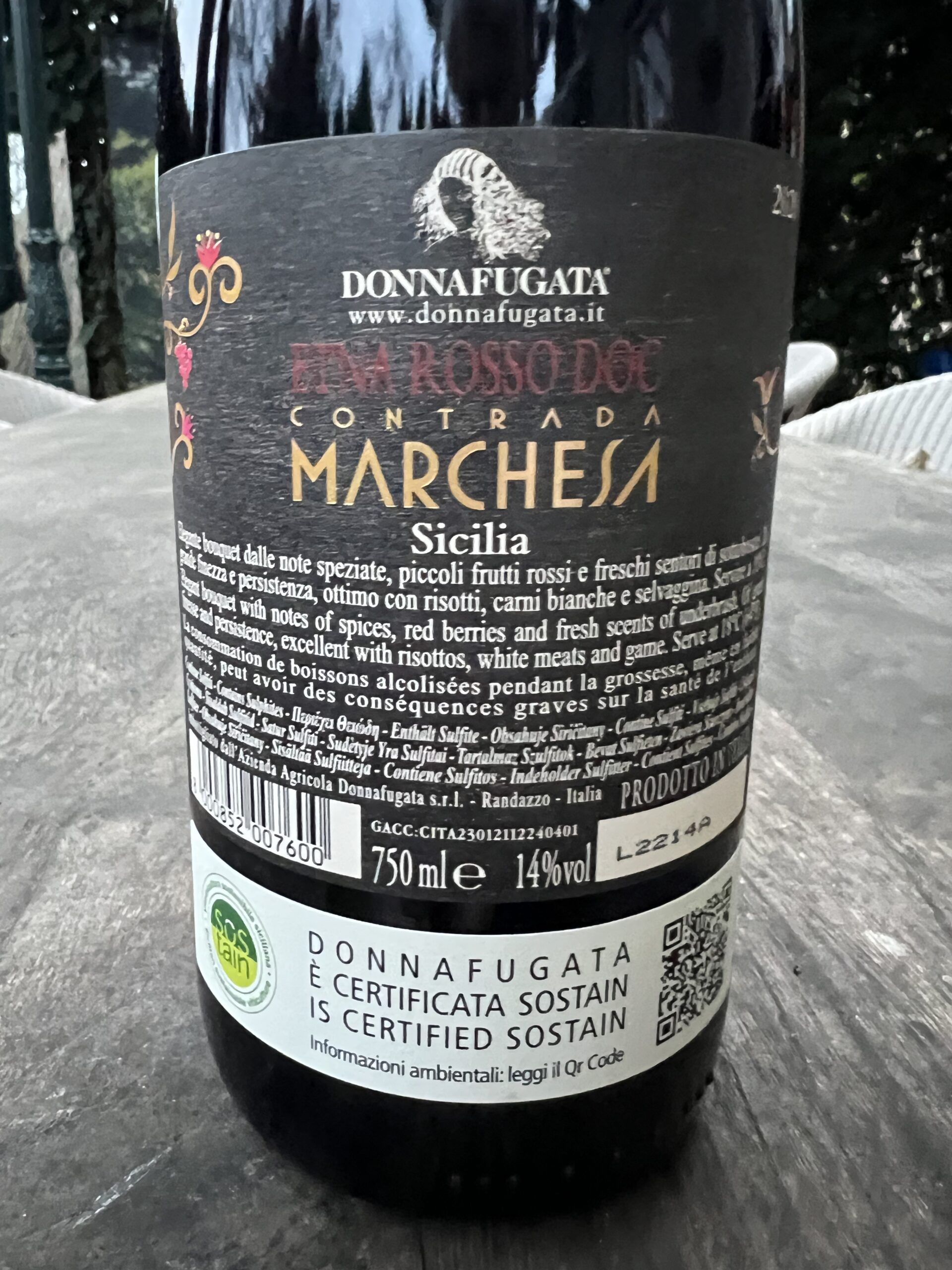 Donnafugata Contrada Marchesa Etna Rosso DOC - Image 2