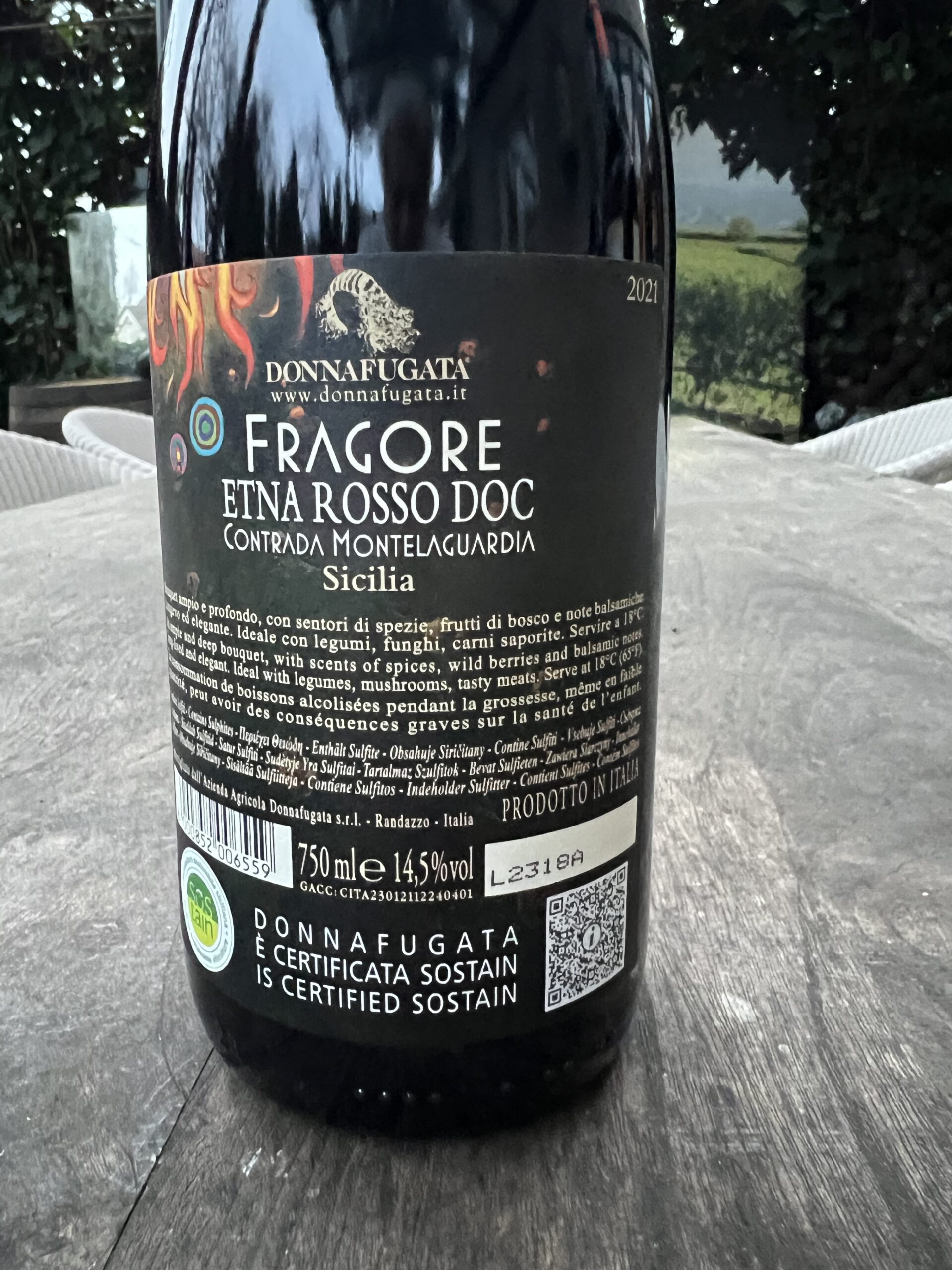 Donnafugata 'Fragore' Contrada Montelaguardia Rosso Etna DOC - Image 2