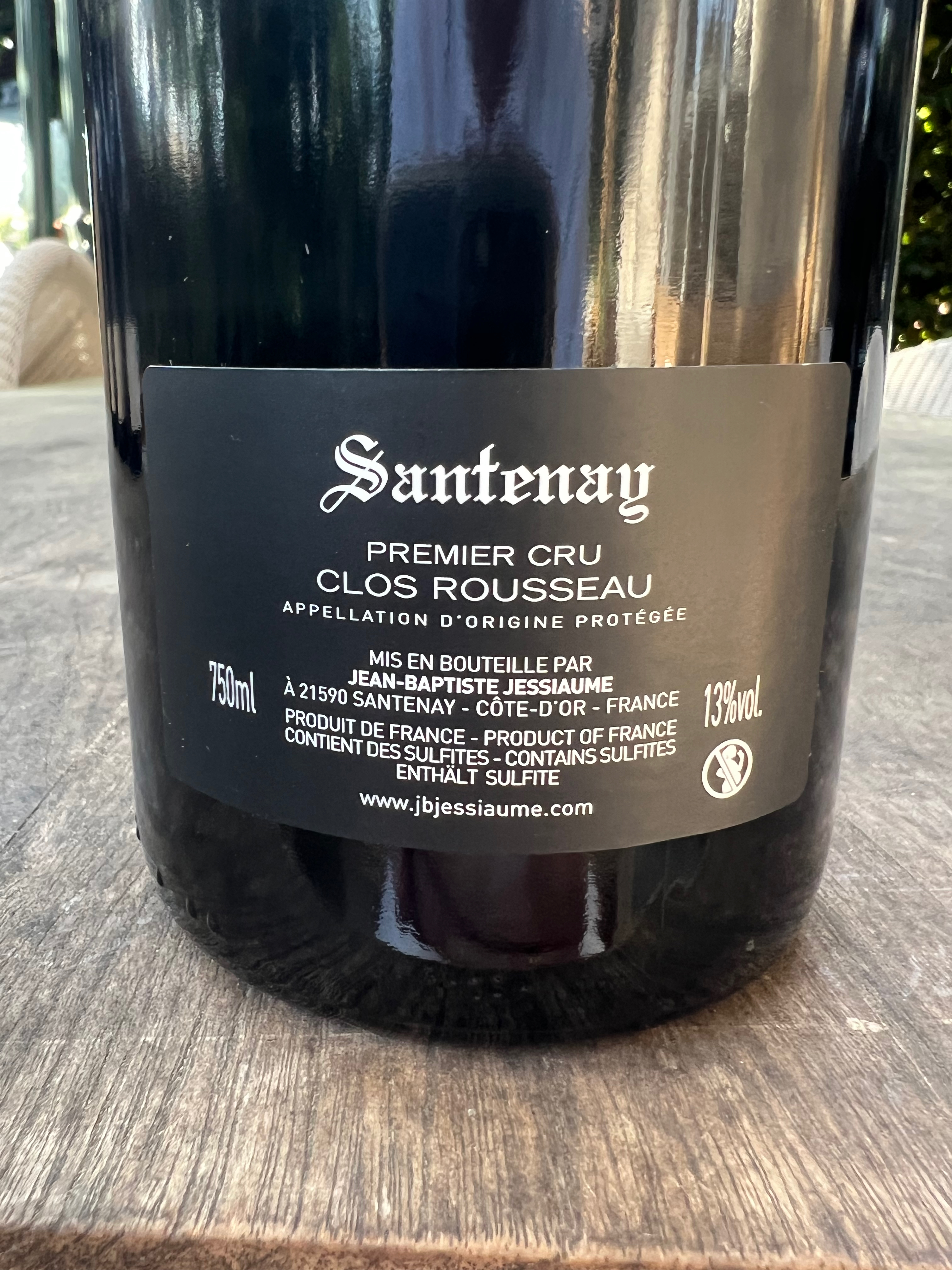 Jean-Baptiste Jessiaume Santenay premier Cru Clos Rousseau Rouge - Image 2